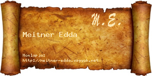 Meitner Edda névjegykártya